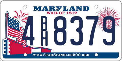 MD license plate 4BH8379