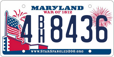MD license plate 4BH8436
