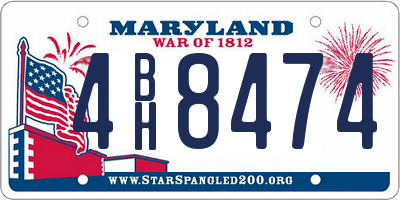 MD license plate 4BH8474