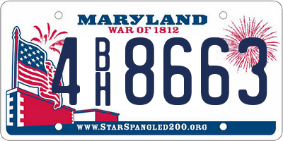 MD license plate 4BH8663