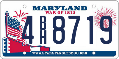 MD license plate 4BH8719