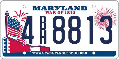 MD license plate 4BH8813
