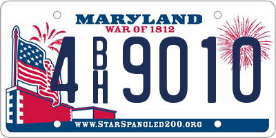 MD license plate 4BH9010