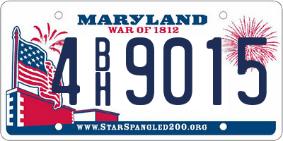 MD license plate 4BH9015