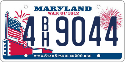 MD license plate 4BH9044