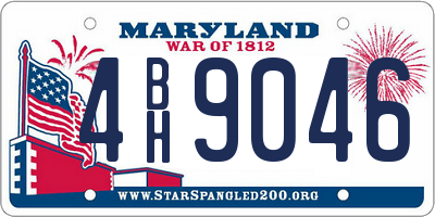 MD license plate 4BH9046
