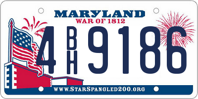 MD license plate 4BH9186