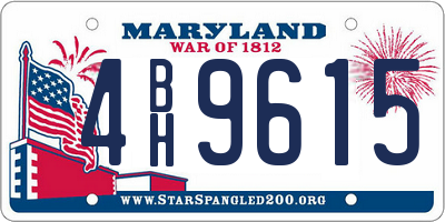 MD license plate 4BH9615