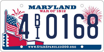 MD license plate 4BI0168