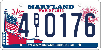 MD license plate 4BI0176