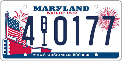 MD license plate 4BI0177