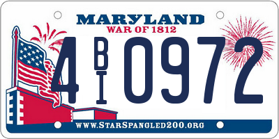 MD license plate 4BI0972