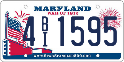 MD license plate 4BI1595