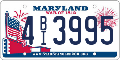 MD license plate 4BI3995