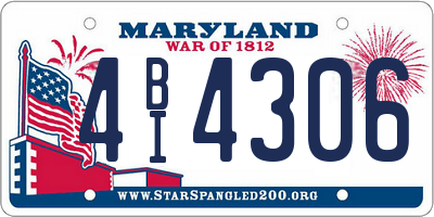 MD license plate 4BI4306
