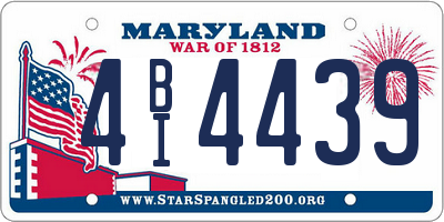 MD license plate 4BI4439