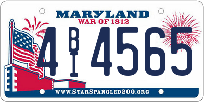 MD license plate 4BI4565