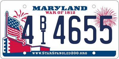 MD license plate 4BI4655