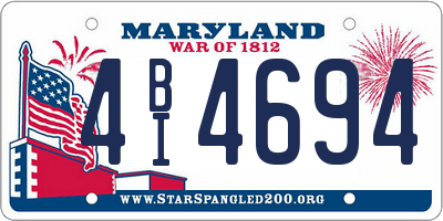 MD license plate 4BI4694