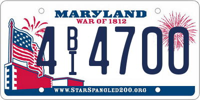 MD license plate 4BI4700