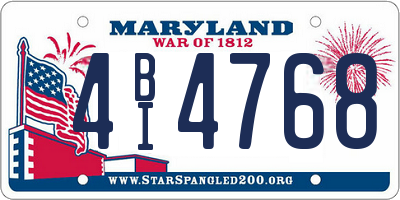 MD license plate 4BI4768