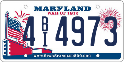 MD license plate 4BI4973