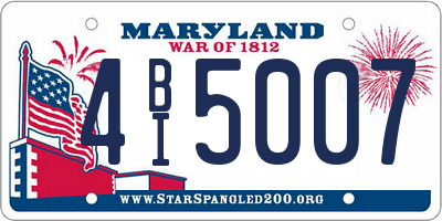 MD license plate 4BI5007