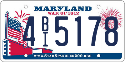 MD license plate 4BI5178