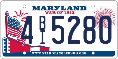 MD license plate 4BI5280