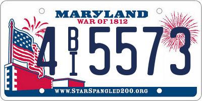 MD license plate 4BI5573