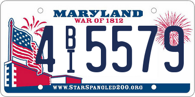 MD license plate 4BI5579