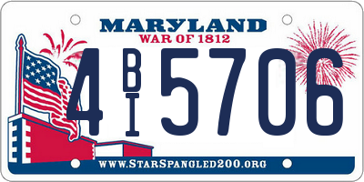 MD license plate 4BI5706