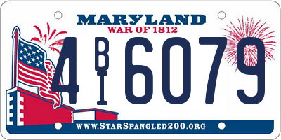 MD license plate 4BI6079
