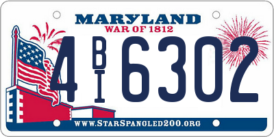 MD license plate 4BI6302