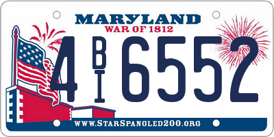 MD license plate 4BI6552