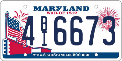 MD license plate 4BI6673