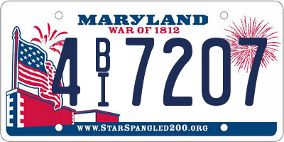MD license plate 4BI7207