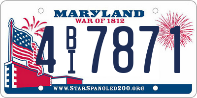 MD license plate 4BI7871