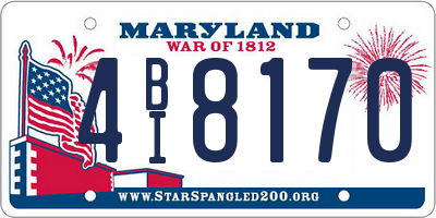 MD license plate 4BI8170
