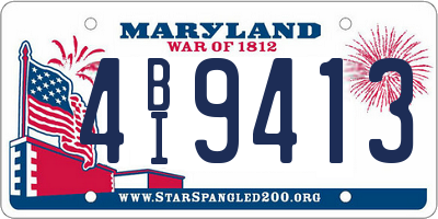 MD license plate 4BI9413