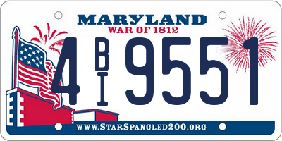 MD license plate 4BI9551