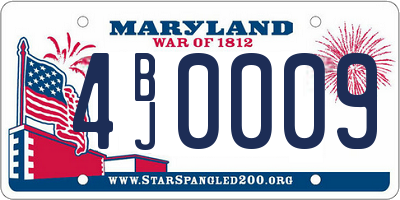 MD license plate 4BJ0009