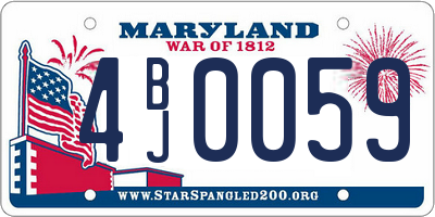 MD license plate 4BJ0059