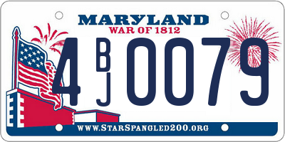 MD license plate 4BJ0079