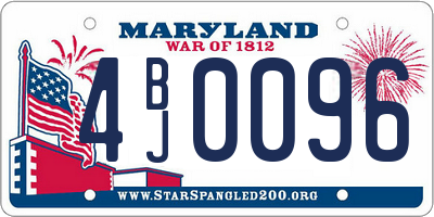 MD license plate 4BJ0096