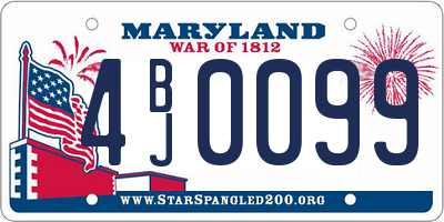 MD license plate 4BJ0099