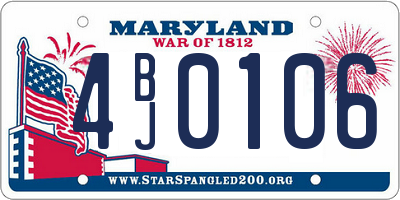 MD license plate 4BJ0106