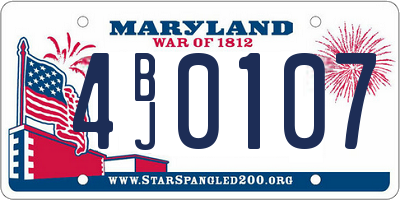 MD license plate 4BJ0107