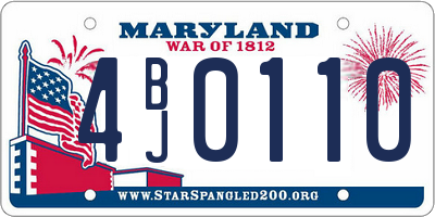 MD license plate 4BJ0110