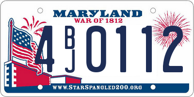 MD license plate 4BJ0112